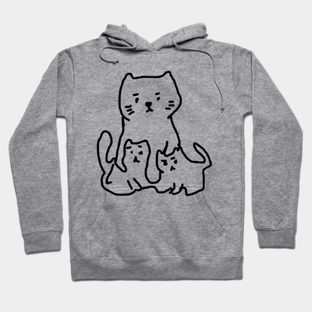 Doodle cat mom Hoodie by NomiCrafts